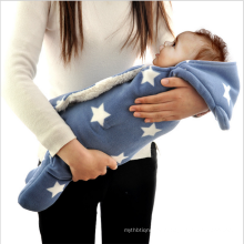 Envoltório do Swaddle do bebê do poliéster com cobertor da capa